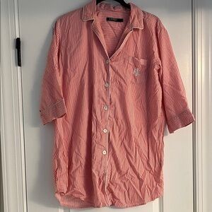 Lauren Ralph Lauren Red and White Striped Shirt